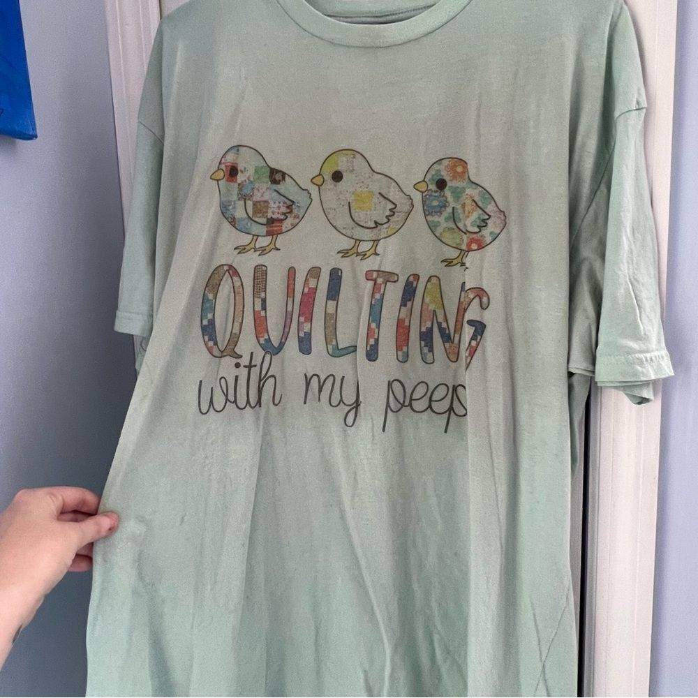 Mint Green XXL “Quilting with my Peeps” T-shirt